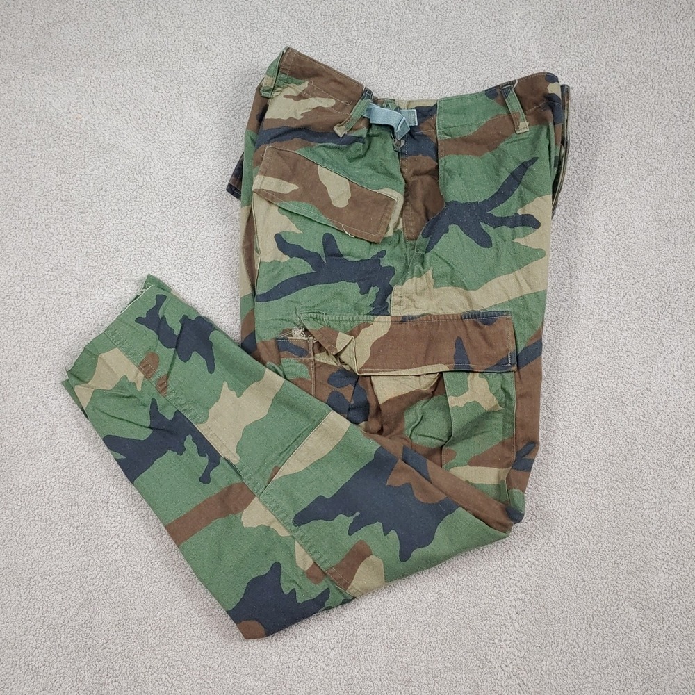 Military Cargo Pants Trousers - Waist 26 Small Woodland Camo - 8415-01-084-1708 - Picture 3 of 16
